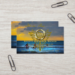 Gold Ring, Phoenix, Surfers, Insurance Broker Business Card