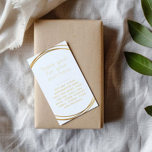 Gold rings insert Card for customer orders.