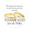 Gold Rings Thank You Wedding Favour Stickers