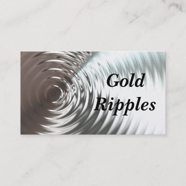 Gold Ripples Business Cards (Front)