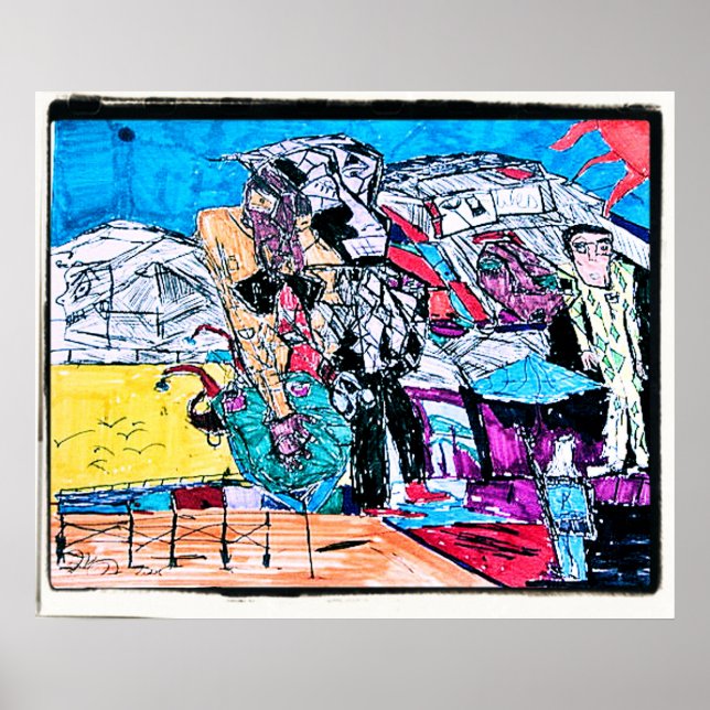 gold river drawing poster (Front)