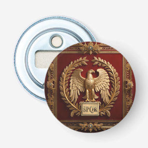 Gold Roman Imperial Eagle over Red No.4 Bottle Opener