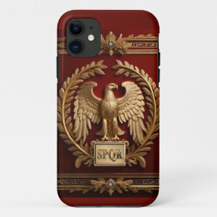 Gold Roman Imperial Eagle over Red No.4 Case-Mate iPhone Case