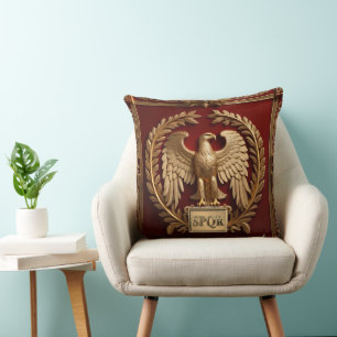 Gold Roman Imperial Eagle over Red No.4 Cushion