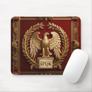 Gold Roman Imperial Eagle over Red No.4 Mouse Pad