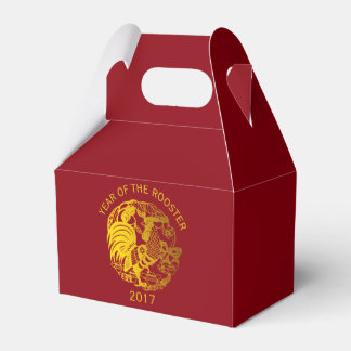 Gold Rooster Chinese custom Year corporate Favour Box