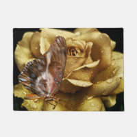 Gold Rose Dog Wings Butterfly