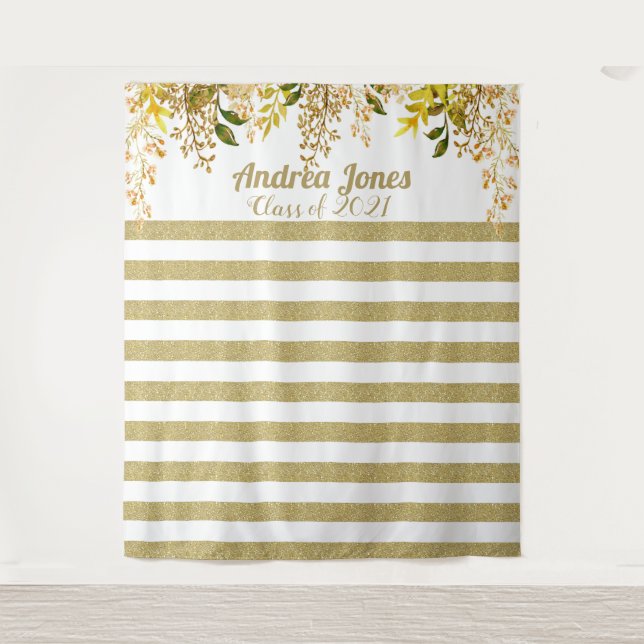 Gold Rose Graduation Tapestry (Front)