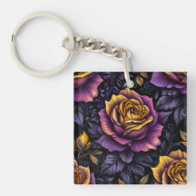 Gold rose in darkness