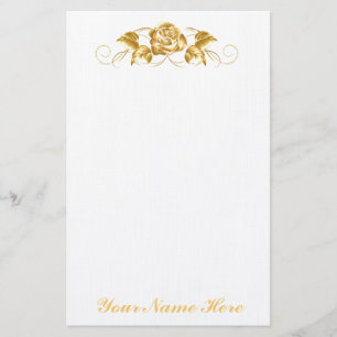 Gold Rose Stationery