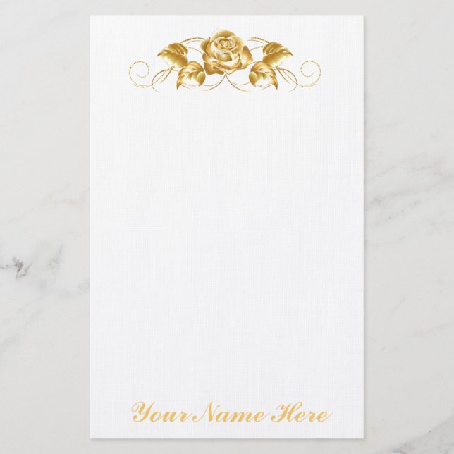Gold Rose Stationery (Front)