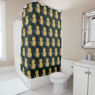Gold Roses Shower Curtain