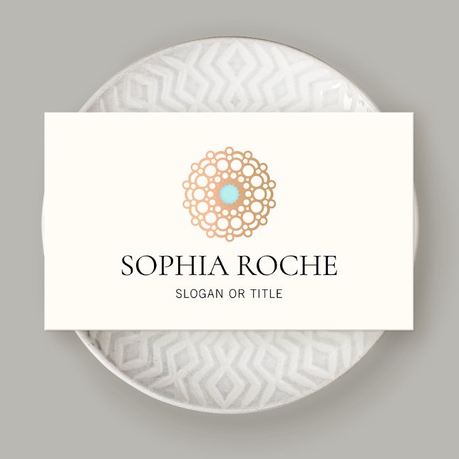  Gold Rosette Mandala  Business Card (Creator Uploaded)