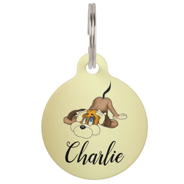 Gold Round Custom Pet Tag/Quote Tag (Front)