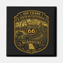 Gold Route 66 Missouri Centennial 100 Years  