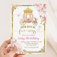 Gold Royal Fiveness Princess Carriage Birthday