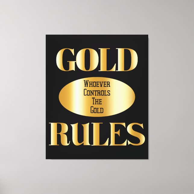 Gold Rules Golden Rule Wall Art (Front)