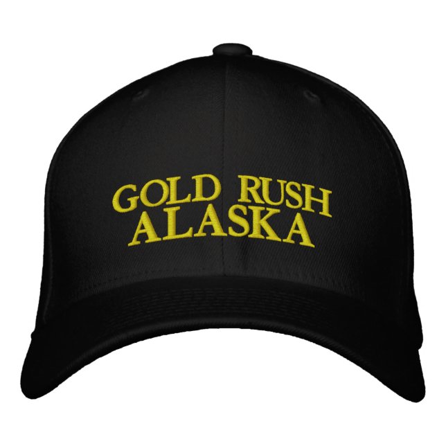 GOLD RUSH, ALASKA EMBROIDERED HAT (Front)