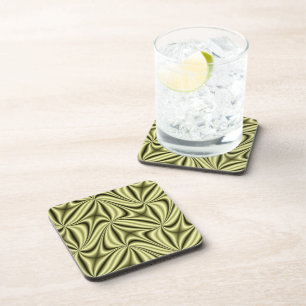 Gold Rush Hologram Fractal Coaster