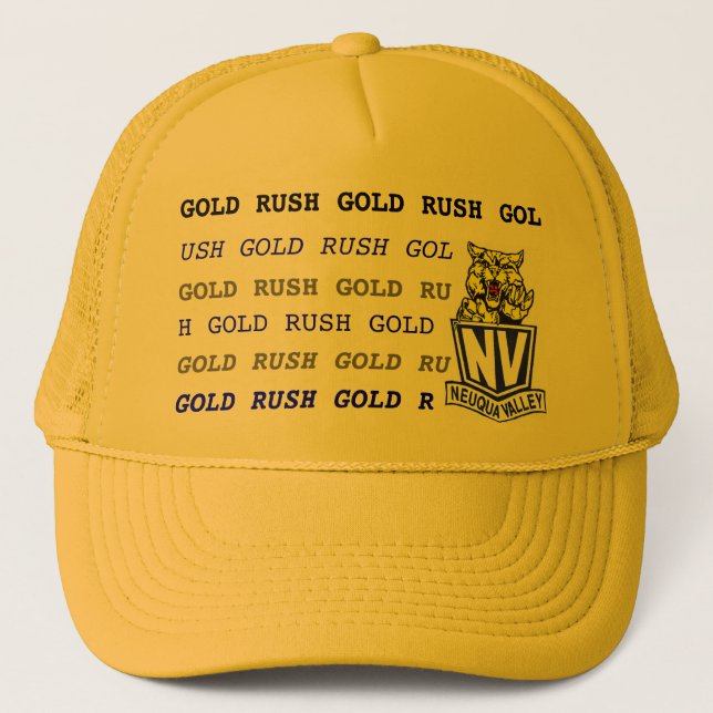 GOLD RUSH YLW 2 TRUCKER HAT (Front)