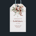 Gold Rustic Colourful Floral Bridal Shower  Gift Tags<br><div class="desc">These gold rustic colourful floral bridal shower gift tags are perfect for a simple wedding shower. The design features hand-painted marsala,  pink,  blush,  burgundy and gold flowers with green leaves arranged into beautiful wreaths.</div>