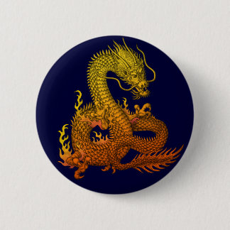 Gold ryuu 6 cm round badge
