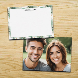 Gold Sage Pine Trees Photo Card