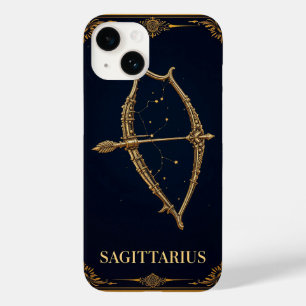 Gold Sagittarius Zodiac Symbol Case-Mate iPhone 14 Case