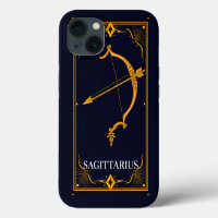 Gold Sagittarius Zodiac Symbol