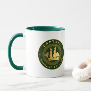 Gold Sail Ship Mug