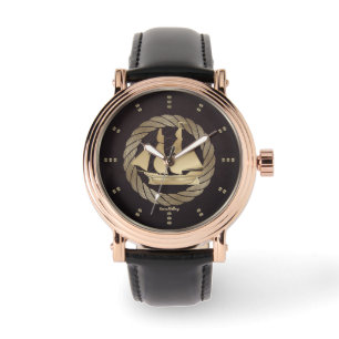 Gold Sailing Ship Watch