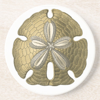 Gold Sand Dollar Stone Coaster