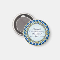 Gold Sapphire Blue 45th Wedding Anniversary