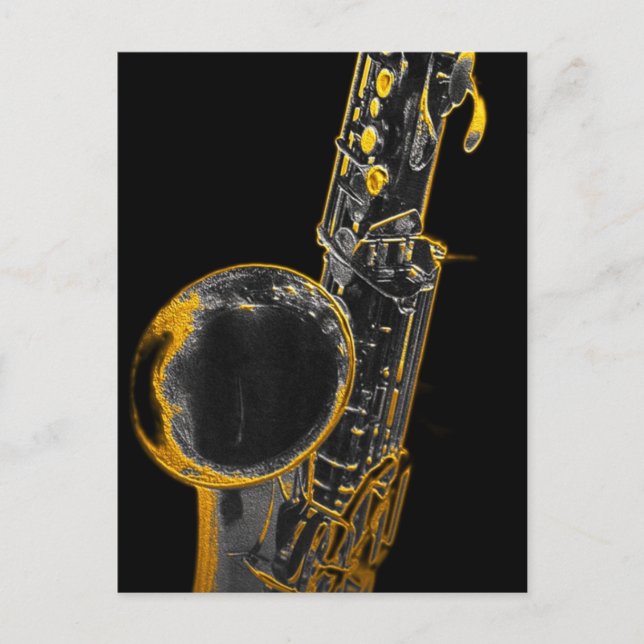 Gold Sax Postcard (Front)