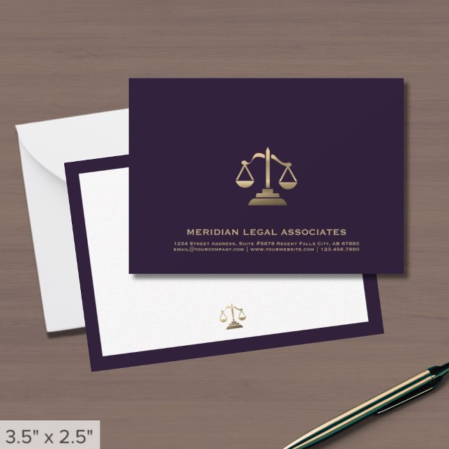 Gold Scale Luxe Legal Note Card (Creator Uploaded)