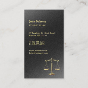 Gold Scales of Justice   Attorney at Law Business Card