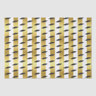 Gold School College University Graduation Day Cap Tissue Paper