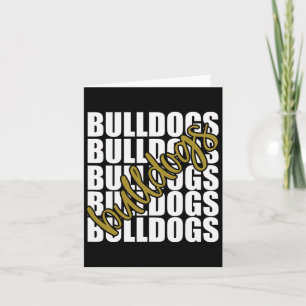 Gold School Sports Fan Team Spirit  Card