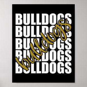 Gold School Sports Fan Team Spirit Poster