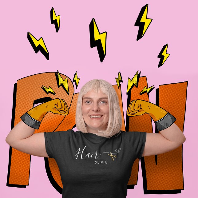 Gold Scissors Blush Pink  Hair Dresser Hairstylist T-Shirt (Creator Uploaded)