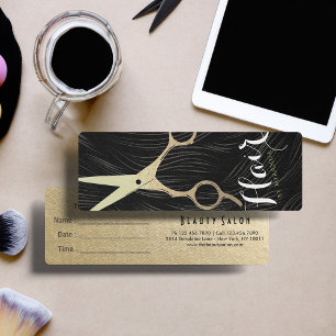Gold Scissors Hair Salon Hairstylist Appointment