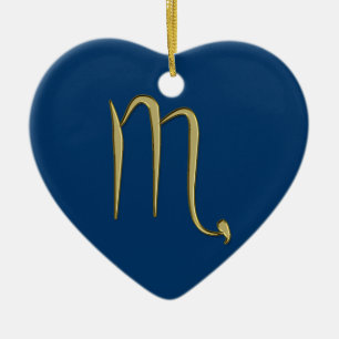 gold scorpio ceramic tree decoration