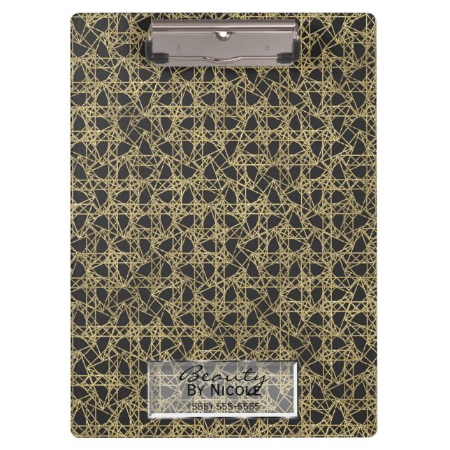 Gold Scratch Golden Modern Glamour Clipboard (Front)