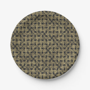 Gold Scratch Golden Modern Glamour Elegant Party Paper Plate