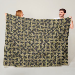 Gold Scratch Golden Modern Glamour Unique Elegant Fleece Blanket