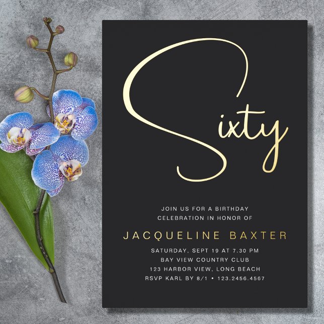 Gold Script 60th Birthday Party (Creator Uploaded)