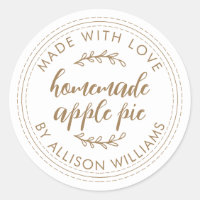 Gold Script Apple Pie Food Label