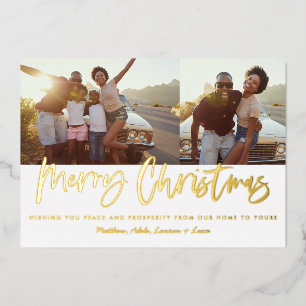 Gold script Christmas 2 photo modern