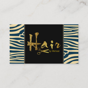 Gold Script Hair Stylist Salon Appointment #3 Card