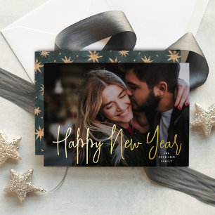 Gold Script Happy New Year Photo